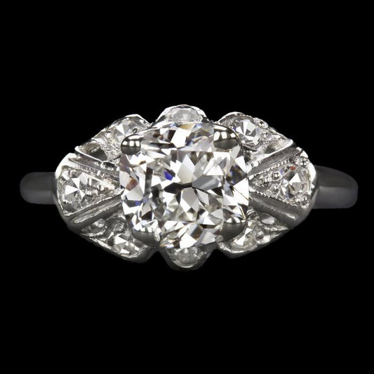 Damen Verlobungsring Kissen alter Bergmann Diamant 6 Karat 14K Gold - harrychadent.ch
