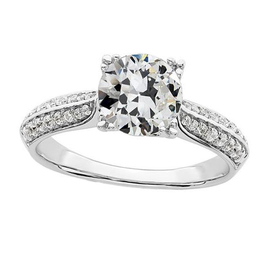 Damen Verlobungsring Rund Alter Minenschliff Diamant 4 Karat Schmuck - harrychadent.ch