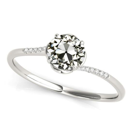 Damen-Verlobungsring runder Altschliff-Diamant 2.50 Karat - harrychadent.ch