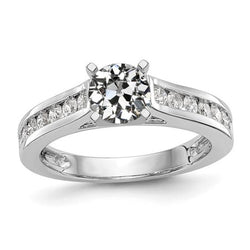 Damenring rund alter Bergmann Diamant Channel Set Schmuck 2,75 Karat