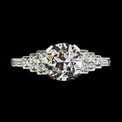 Diamant alter Bergmann Verlobungsring 14K Weißgold Schmuck 3,50 Karat