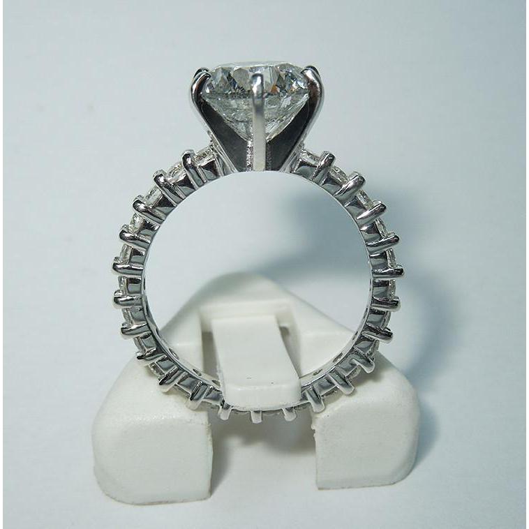 Diamant-Verlobungsring mit Akzent 5,25 Karat Weißgold 14K
