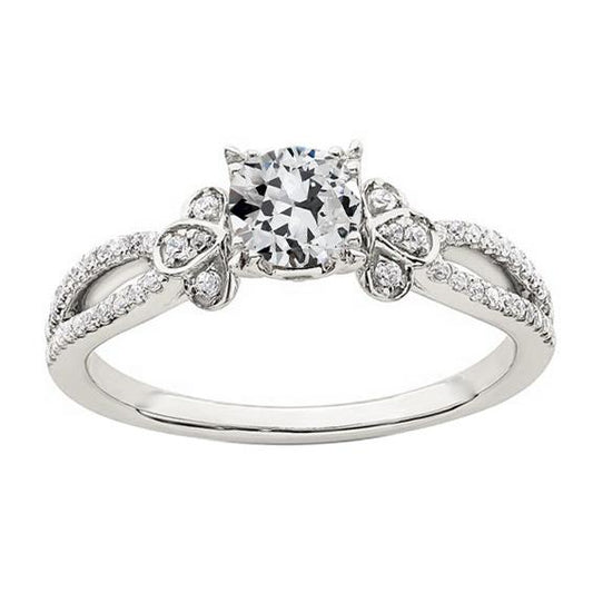 Ehering Alter Minenschliff Diamant Gold Split Shank 3.50 Karat - harrychadent.ch