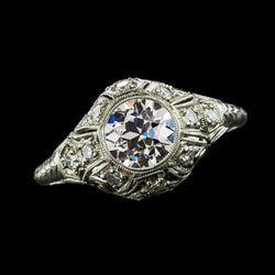 Ehering Altschliff Runder Diamant Antiker Stil Schmuck 3,25 Karat