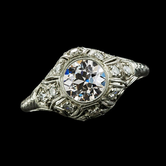 Ehering Altschliff Runder Diamant Antiker Stil Schmuck 3,25 Karat - harrychadent.ch