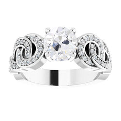 Gold Altschliff Diamantring Krappenset Twisted Style Schmuck 5,50 Karat