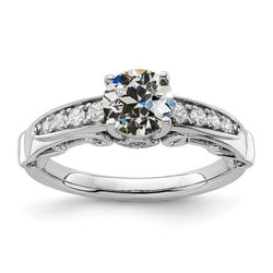 Gold Damenring alter Bergmann Diamant mit Akzenten Filigran 2.50 Karat