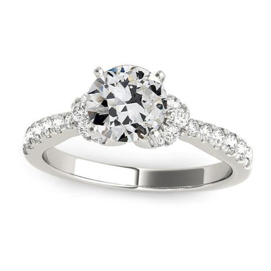 Goldener Ehering alter Bergmann Diamant-Zinken-Set 4 Karat konischer Schaft - harrychadent.ch