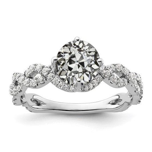 Jubiläumsring Alter Minenschliff Diamant Twisted Infinity Style 5 Karat - harrychadent.ch