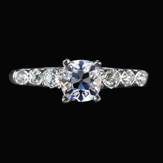 Kissen alter Bergmann Diamant Damenring mit Akzenten Krappen Set 3 Karat - harrychadent.ch
