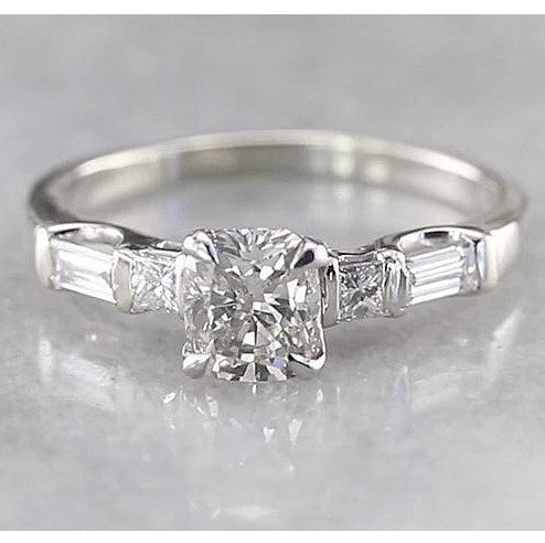 Kissen Eagle Claws Diamant-Verlobungsring 1,75 Karat Damenschmuck