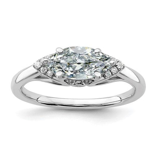 Marquise Old Mine Cut Diamant-Verlobungsring Schmuck 6,50 Karat - harrychadent.ch