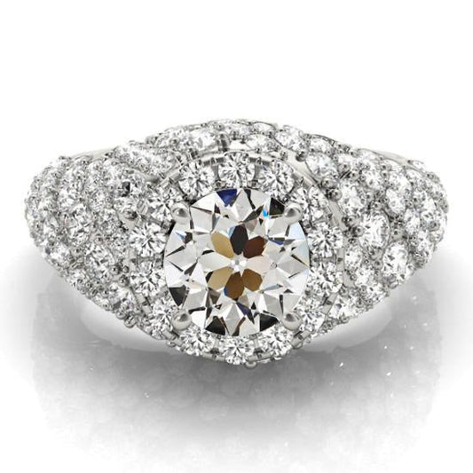 Old Mine Cut Diamant Cluster Ring Gold 6,50 Karat Damenschmuck - harrychadent.ch