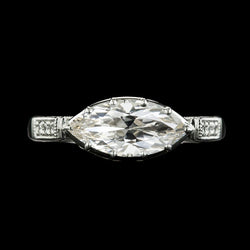 Runden & Marquise Old Cut Diamant Ring 14K Gold Schmuck 5,50 Karat