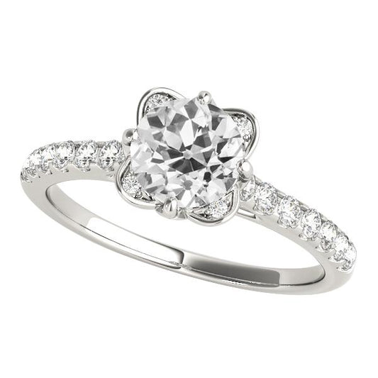 Runder Diamant-Verlobungsring im alten Minenschliff 3.50 Karat - harrychadent.ch