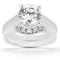 2 ct. Diamanten-Verlobungsring-Set Ring Weißgold 14K