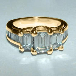 Smaragdschliff Diamant-Verlobungsring 3,60 Karat Damenschmuck Neu