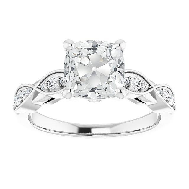 Verlobungsring Kissen Old Cut Diamant Infinity Style 6.50 Karat - harrychadent.ch