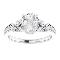 Verlobungsring Marquise & Oval alter Bergmann Diamanten 7,75 Karat Schmuck