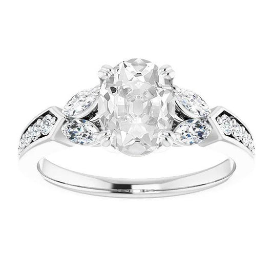 Verlobungsring Marquise & Oval alter Bergmann Diamanten 7,75 Karat Schmuck - harrychadent.ch