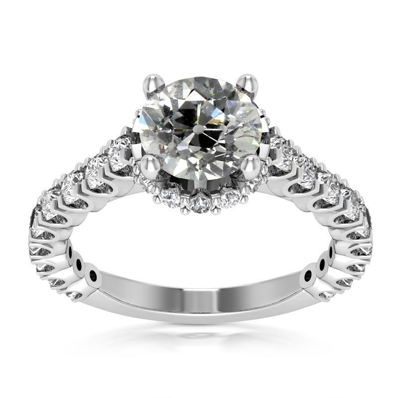 Verlobungsring mit rundem Diamanten im Altschliff 5,75 Karat Damenschmuck - harrychadent.ch