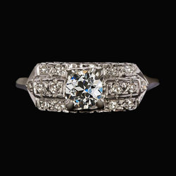 Verlobungsring Rund alter Bergmann Diamant Krappen Set 2,75 Karat