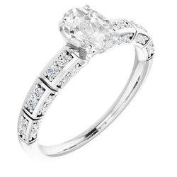 Verlobungsring Rund & Oval Alter Bergmann Diamant 5 Karat Einzigartiger Stil