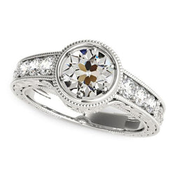 Vintage-Stil alter Bergmann Diamant Ring Krappen Set Schmuck 3 Karat