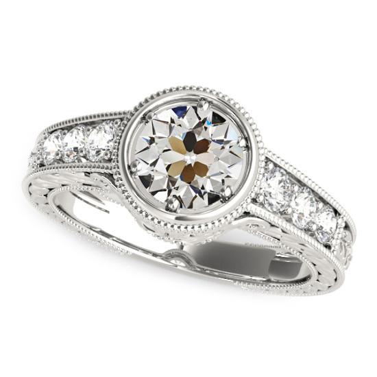 Vintage-Stil alter Bergmann Diamant Ring Krappen Set Schmuck 3 Karat - harrychadent.ch