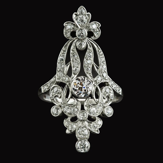 Vintage-Stil Runder Altschliff Diamant-Verlobungsring 2,25 Karat - harrychadent.ch