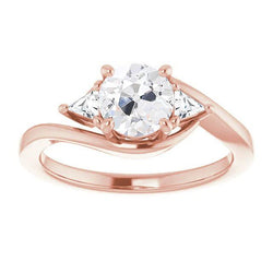 Zweifarbiger Diamantring alter Bergmann & Pearls 6,50 MM Schmuck 2,25 Karat